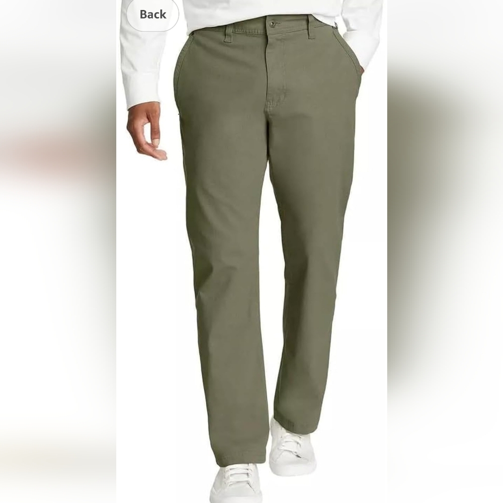 Eddie Bauer Men’s Stretch Canvas Utulity Pant 32Wx32L Green mb1
